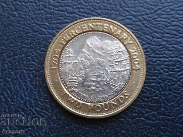 Гибралтар - юбилейна биметална монета 2 паунда 2004