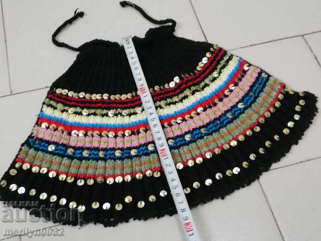 Old woolen knitted children's kurlyanka, pishimal costume, sukman with price 57.00 BGN | € 29.14 Old woolen knitted children's kurlyanka, pishimal costume, sukman with price 57.00 BGN | € 29.14