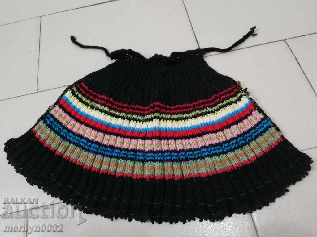 Auction Old woolen knitted children's kurlyanka, pishimal costume, sukman Auction Old woolen knitted children's kurlyanka, pishimal costume, sukman