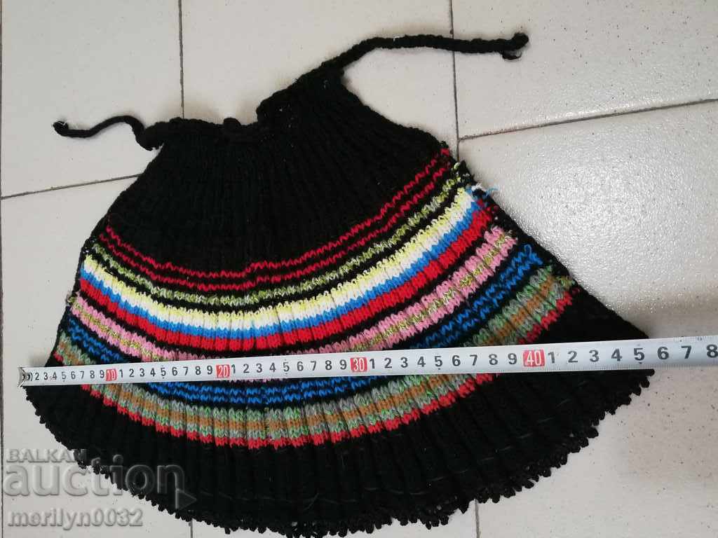 Old woolen knitted children's kurlyanka, pishimal costume, sukman - 6 Old woolen knitted children's kurlyanka, pishimal costume, sukman - 6