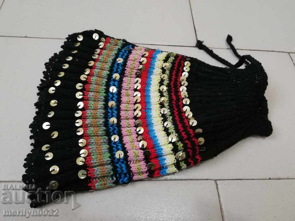 Old woolen knitted children's kurlyanka, pishimal costume, sukman - 7 Old woolen knitted children's kurlyanka, pishimal costume, sukman - 7