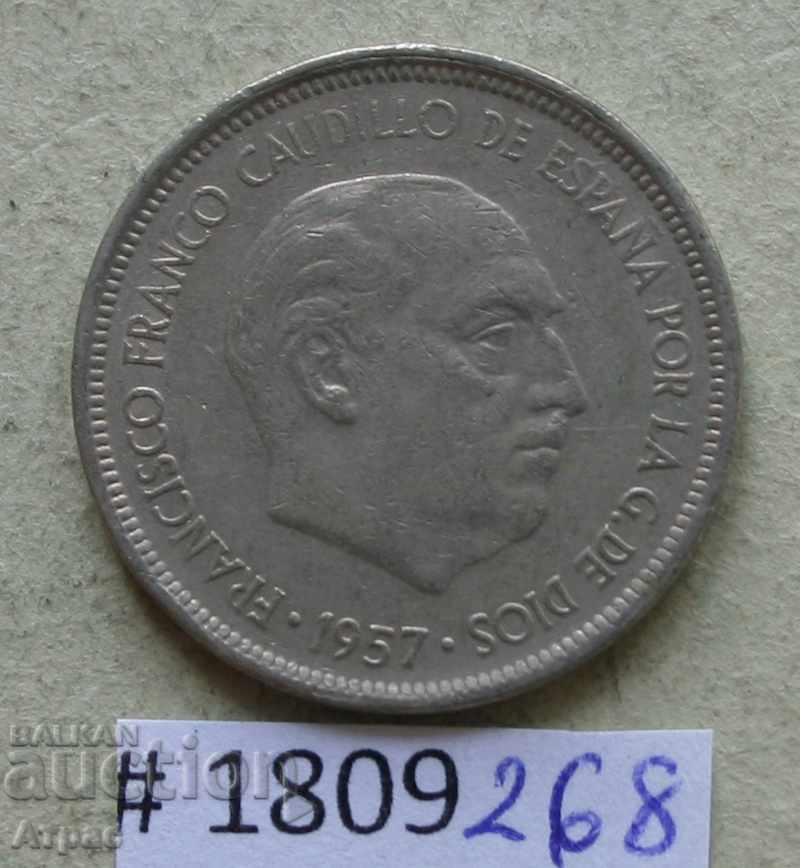 5 pesetas 1957 Spania cu preț € 0.26 | 0.51 BGN