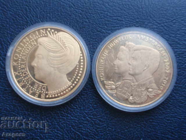 lot of 2 rare 2010 Dutch 10 Florin gilt tokens with price 89.99 BGN | € 46.01 lot of 2 rare 2010 Dutch 10 Florin gilt tokens with price 89.99 BGN | € 46.01
