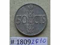 50 центимос 1966 Испания
