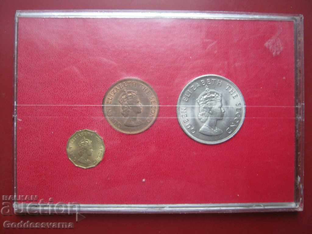 1966 Cased Jersey 1066-set; UNC Crown, penny and brass 3d with price 21.00 BGN | € 10.74 1966 Cased Jersey 1066-set; UNC Crown, penny and brass 3d with price 21.00 BGN | € 10.74