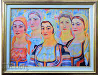 Vladimir Dimitrov - Master, "Girls", painting