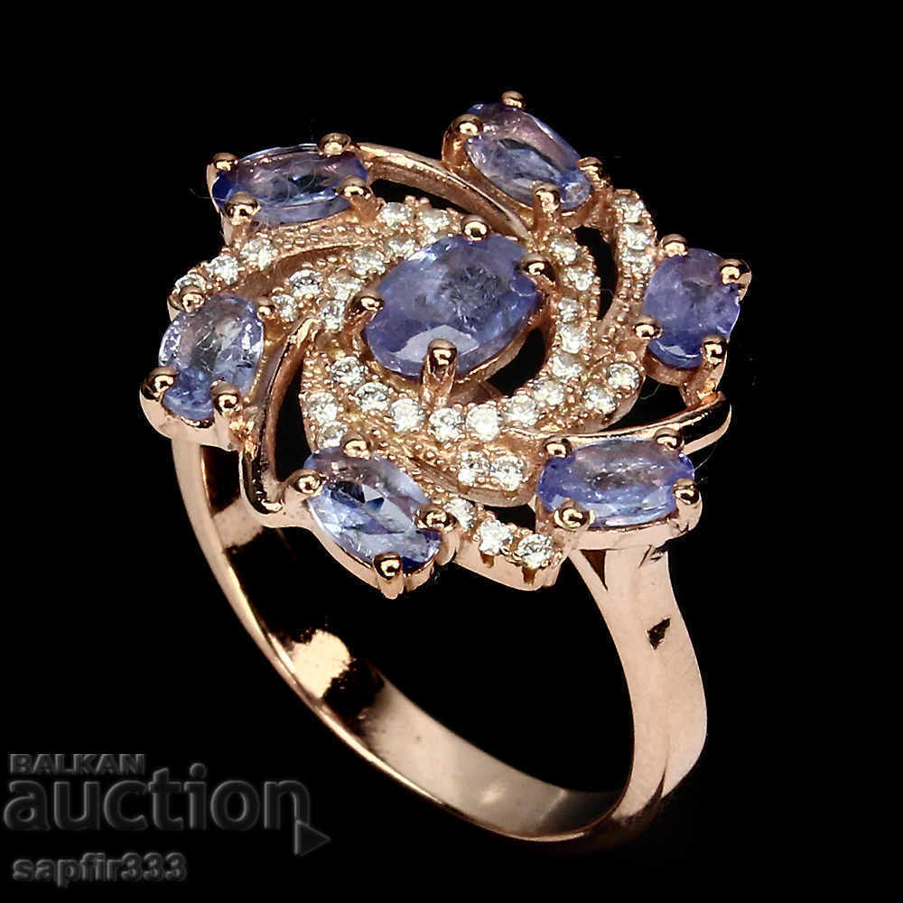 BEAUTIFUL WHEEL OF LIFE RING WITH NATURAL TANZANITES with price 483.00 BGN | € 246.95 BEAUTIFUL WHEEL OF LIFE RING WITH NATURAL TANZANITES with price 483.00 BGN | € 246.95