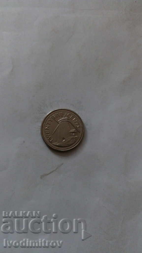 Barbados 25 cents 1994