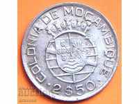 Mozambic 2.5 es.1950 / argint /