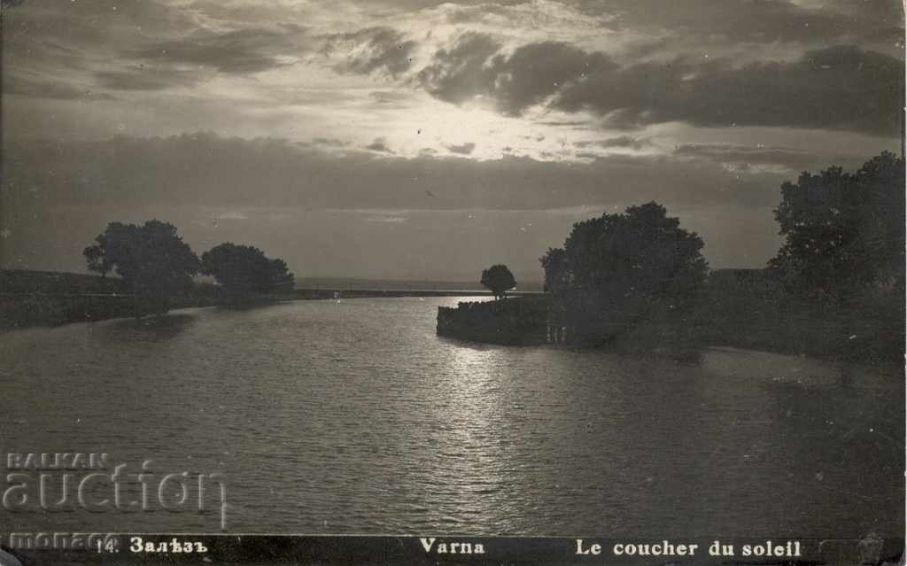 Old postcard - Varna, Sunset Old postcard - Varna, Sunset