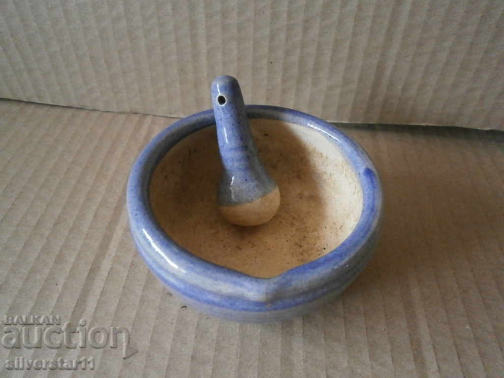 Old porcelain medical mortar