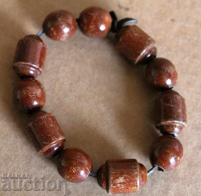 ΠΑΛΙΑ κομπολόι βραχιόλι ξύλο κοσμήματα κοσμήματα - 5