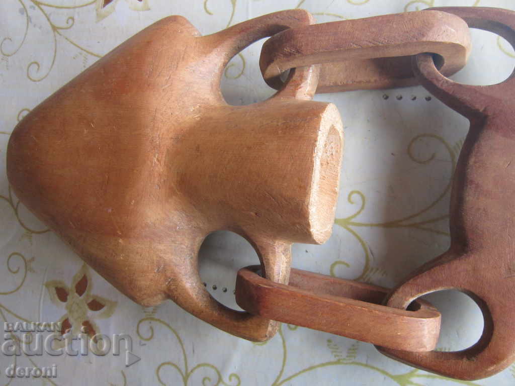 Wooden beam amphora with chain carving figure - 6 Wooden beam amphora with chain carving figure - 6