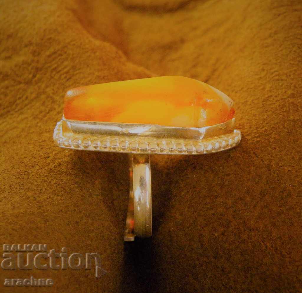 Inel de argint cu chihlimbar - 6