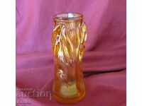 Vinic Crystal Glass Vase Amber Voice