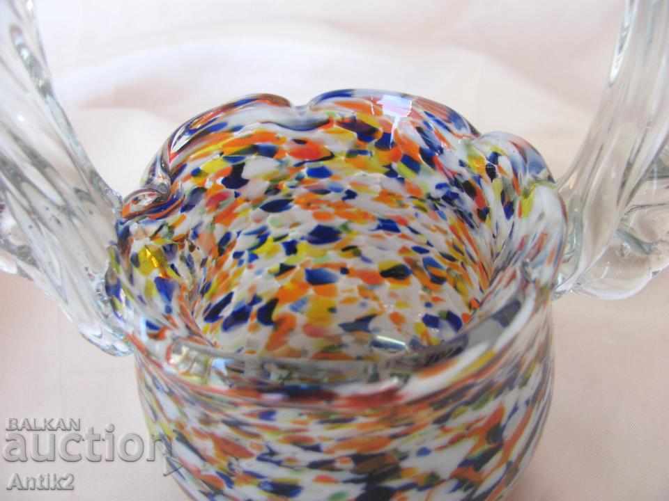 Vinic Morano Crystal Glass Souvenir, Basket, Vase, MiniCup - 5 Vinic Morano Crystal Glass Souvenir, Basket, Vase, MiniCup - 5