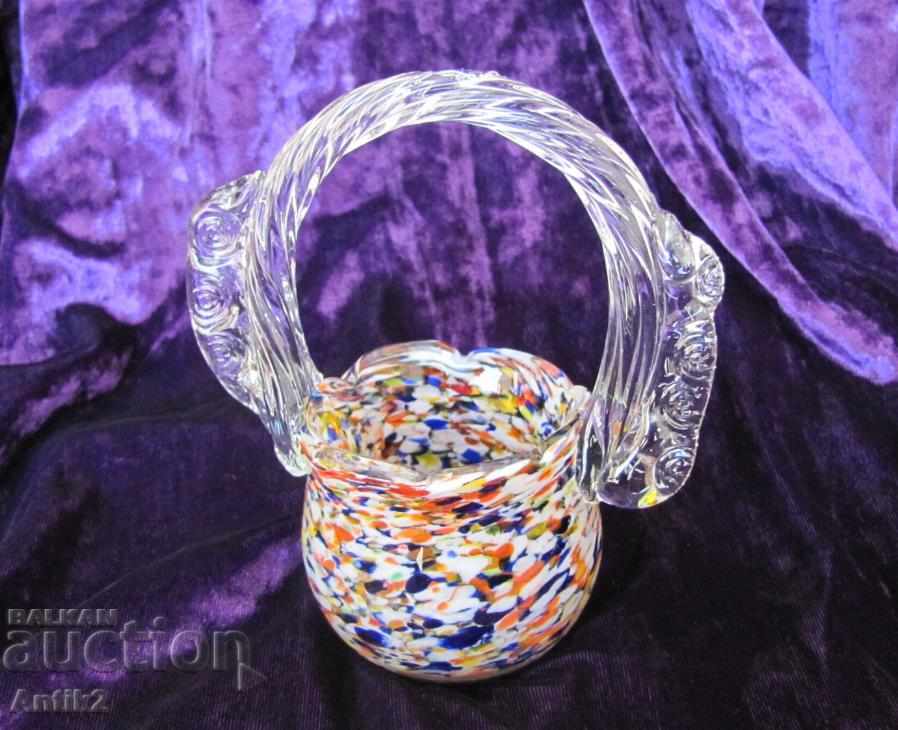 Vinic Morano Crystal Glass Souvenir, Basket, Vase, MiniCup