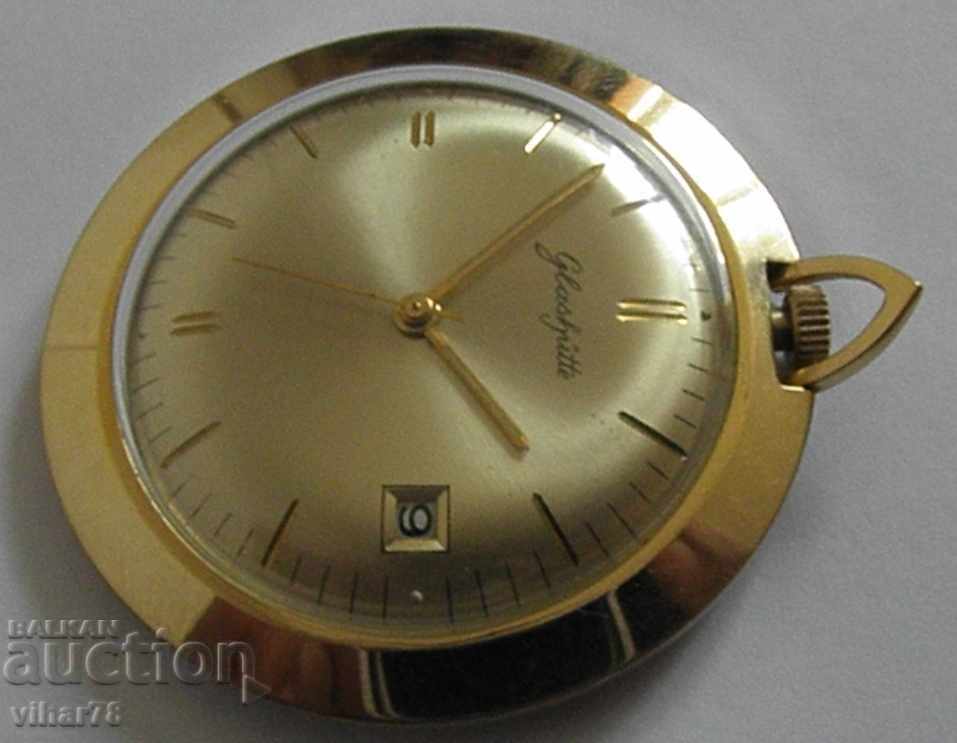 GUB-GLASHUTTE POCKET WATCH - GOLD PLATED 20 MICRON - LIKE NEW with price 499.99 BGN | € 255.64 GUB-GLASHUTTE POCKET WATCH - GOLD PLATED 20 MICRON - LIKE NEW with price 499.99 BGN | € 255.64