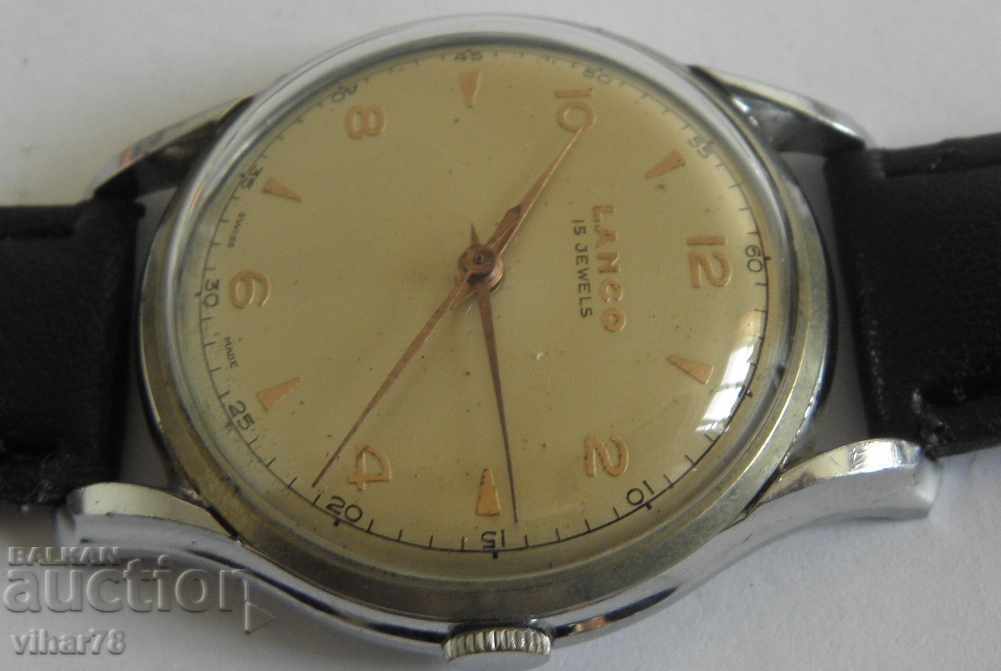 ГОЛЯМ МЪЖКИ ВОЕНЕН  РЪЧЕН ЧАСОВНИК-ЛАНКО-LANCO с цена € 119.99 | 234.68 лв.