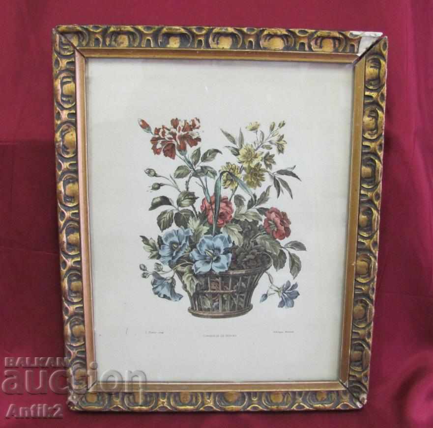 19th century Antique color lithograph 19th century Antique color lithograph