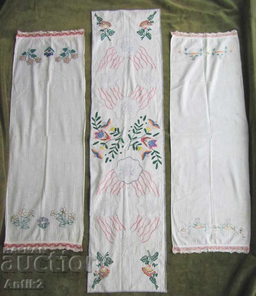 19th century Hand-embroidered towels 3 pieces with price 40.00 BGN | € 20.45 19th century Hand-embroidered towels 3 pieces with price 40.00 BGN | € 20.45