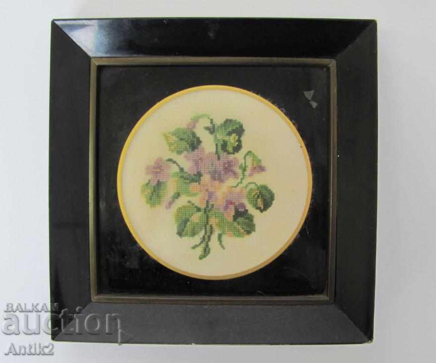 19th Century Hand Embroidery Tablecloth, Thiesleyfar, Gobelin - 5 19th Century Hand Embroidery Tablecloth, Thiesleyfar, Gobelin - 5