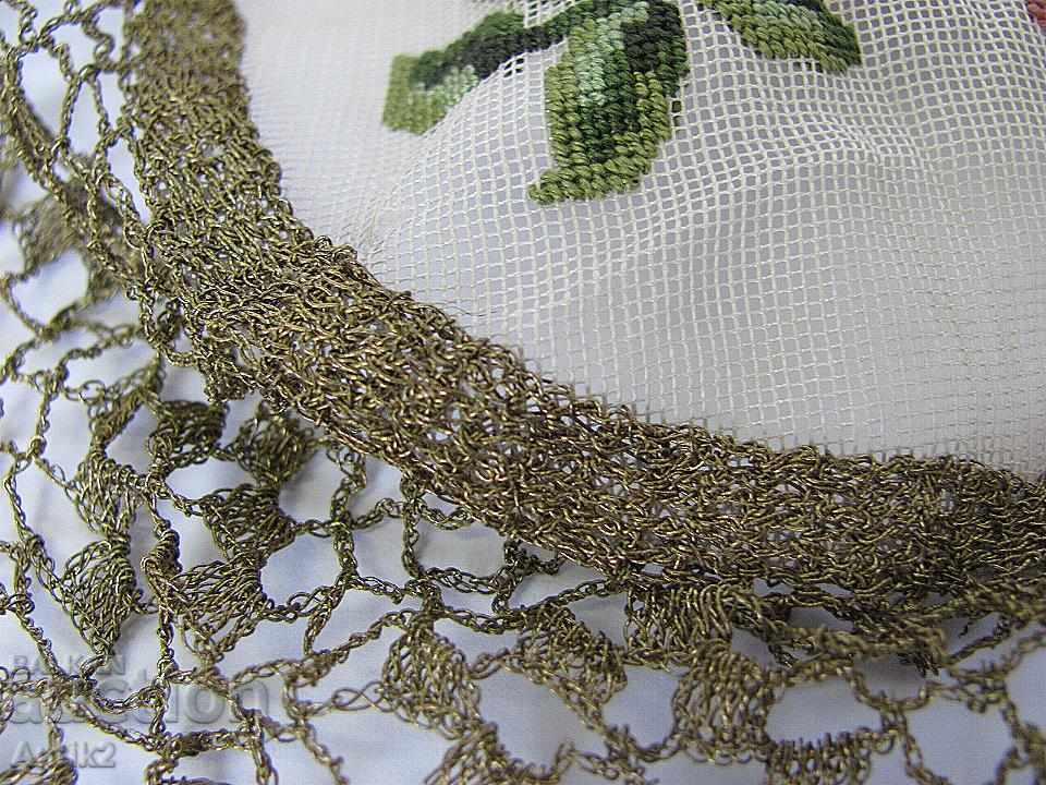 19th Century Hand Embroidery Tablecloth, Thiesleyfar, Gobelin - 7 19th Century Hand Embroidery Tablecloth, Thiesleyfar, Gobelin - 7