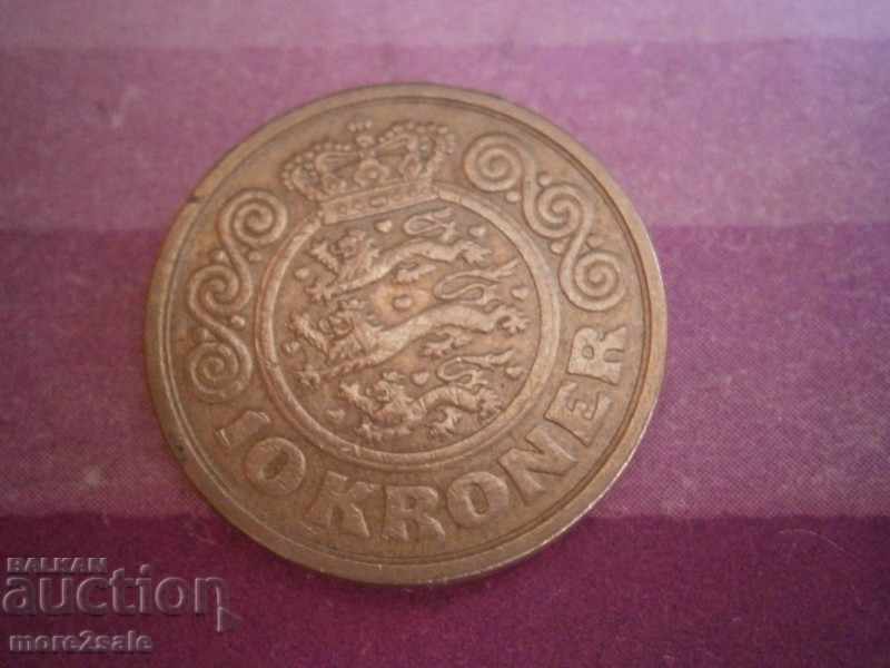 10 CRONES 1990 DENMARK COIN