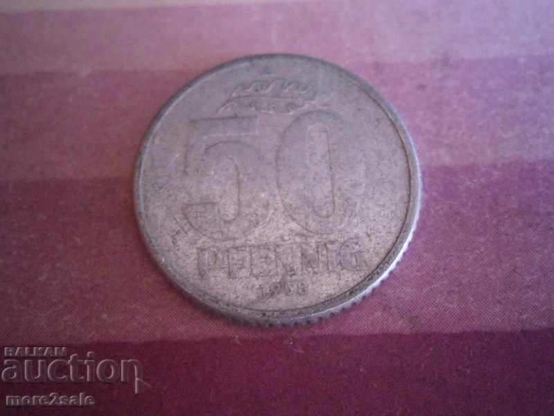 50 PFINIGA GDR 1958 GERMANIA COIN / 4