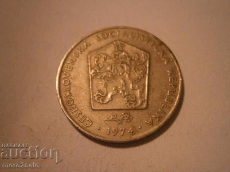2 CRONES CHESHLOVAKIA 1974 COIN / 1 with price 0.30 BGN | € 0.15