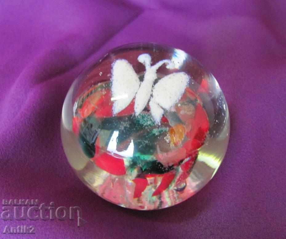 Vintich Crystal Glass Paperweight for table desk