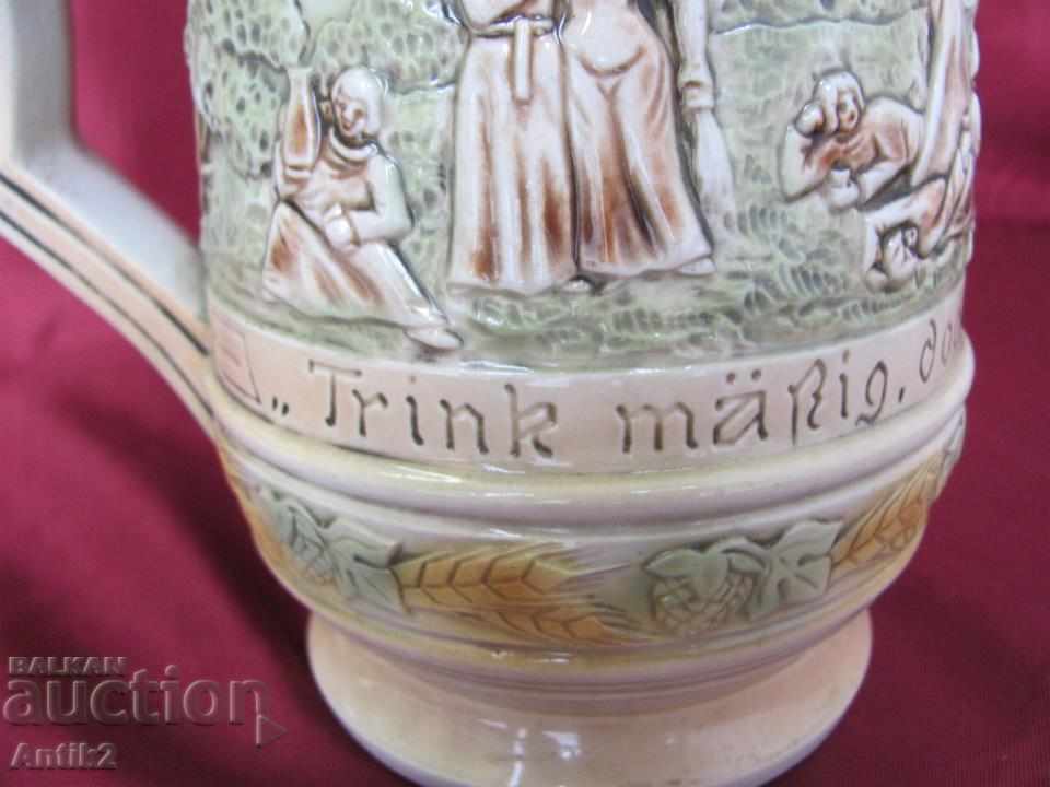 Auction 19th Century Porcelain Grand Beer Cup Germany Auction 19th Century Porcelain Grand Beer Cup Germany