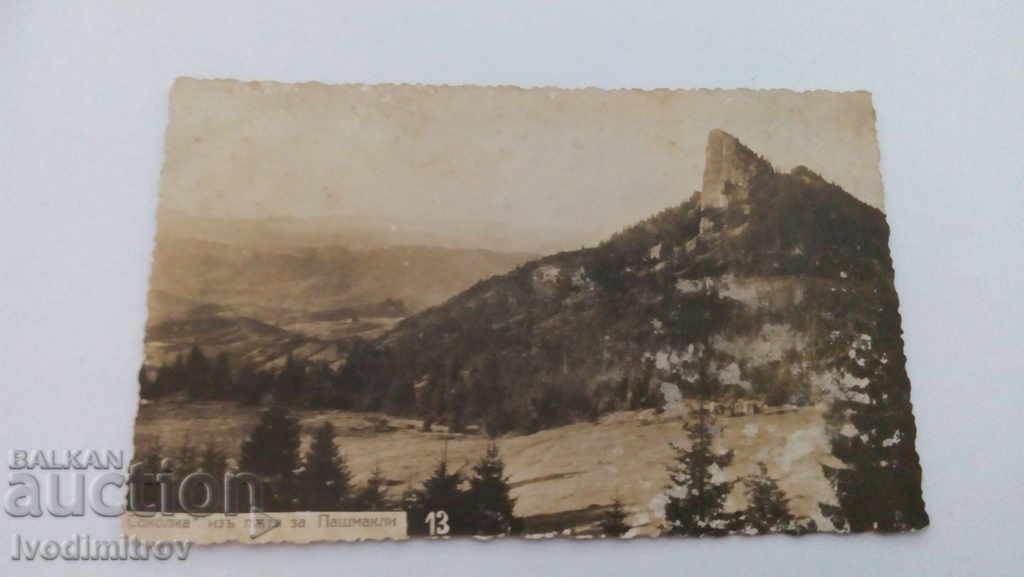 Carte poștală Sokola pe drumul către Paschmakli 1934