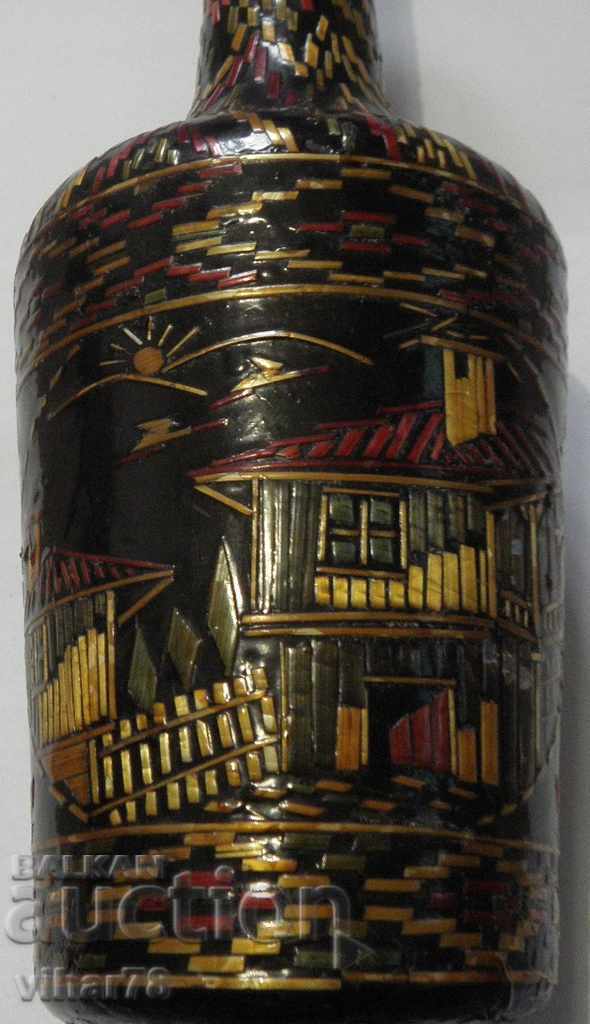 bottle of brandy-decorated handmade - 6 bottle of brandy-decorated handmade - 6