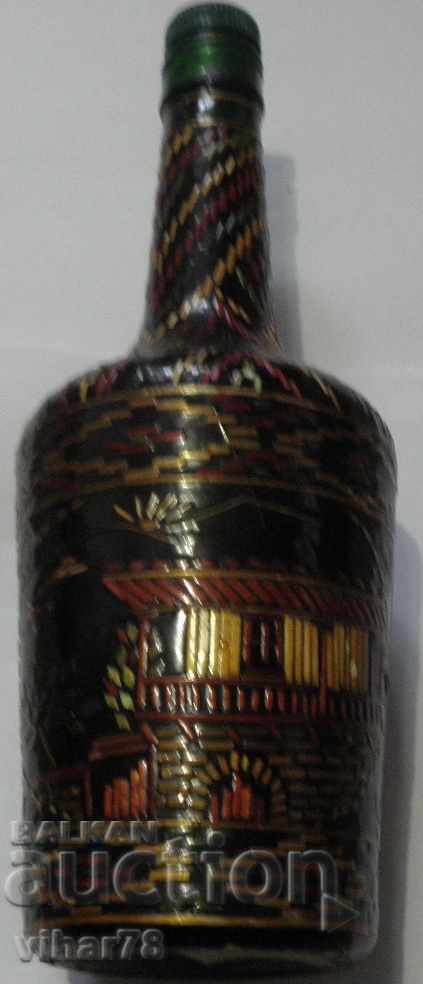 шише за ракия-украсено ръчна изработка