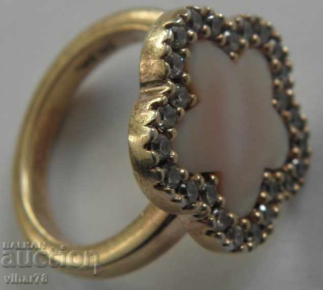 VERY BEAUTIFUL BRANDED SILVER WOMEN'S GOLD PLATED RING with price 119.99 BGN | € 61.35 VERY BEAUTIFUL BRANDED SILVER WOMEN'S GOLD PLATED RING with price 119.99 BGN | € 61.35