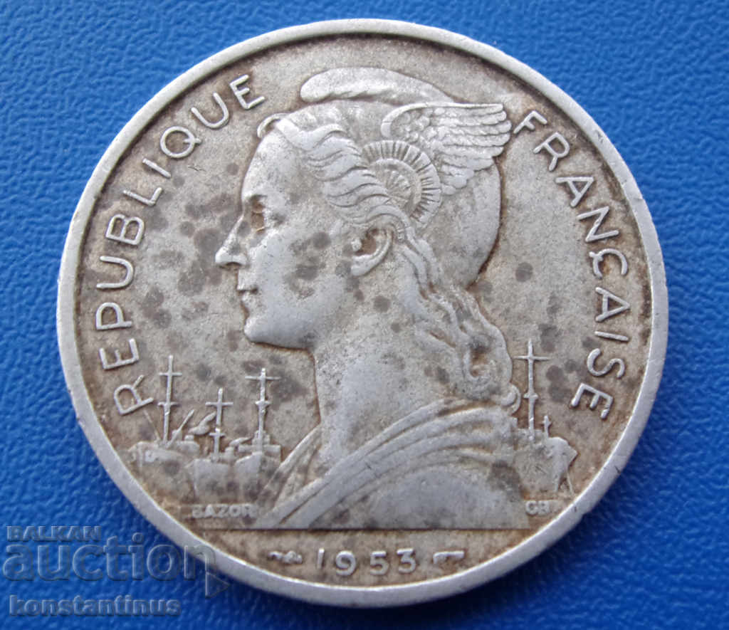 Madagascar 5 Frank 1953 Rare cu preț € 7.67 | 15.00 BGN Madagascar 5 Frank 1953 Rare cu preț € 7.67 | 15.00 BGN