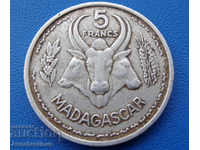 Madagascar 5 Frank 1953 Rare