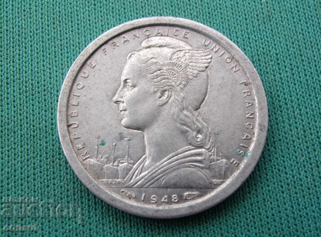 Madagascar 1 Frank 1948 UNC Rare cu preț € 7.67 | 15.00 BGN