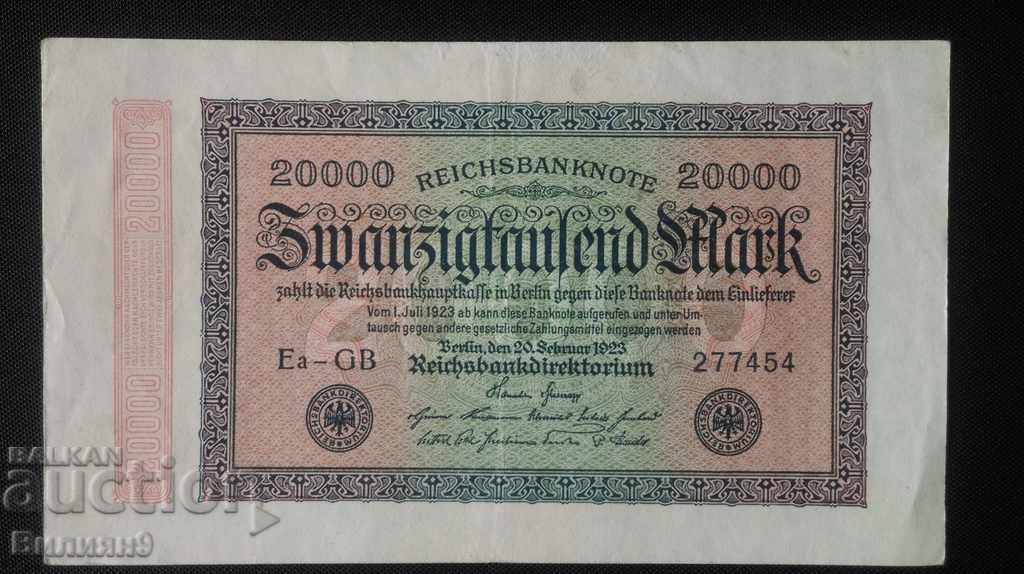 20000 марки 1923 Германия