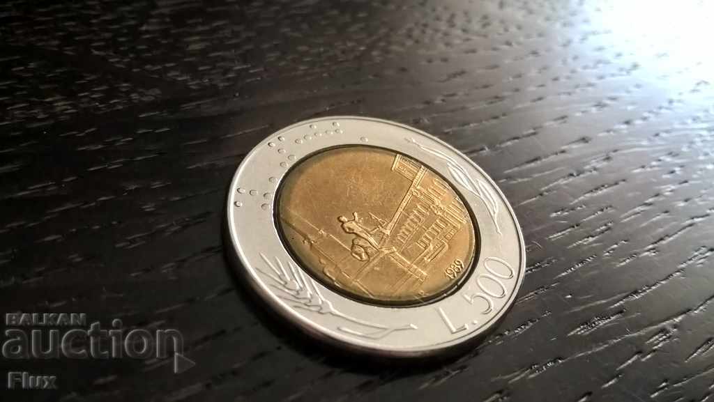Monede - Italia - 500 liras | 1989.
