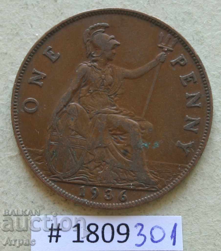 1 penny 1936 United Kingdom