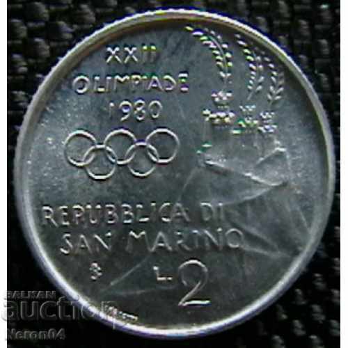 2 pounds 1980, San Marino with price 4.45 BGN | € 2.28