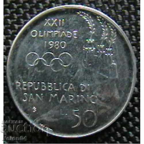 50 Lire 1980, San Marino with price € 3.30 | 6.45 BGN