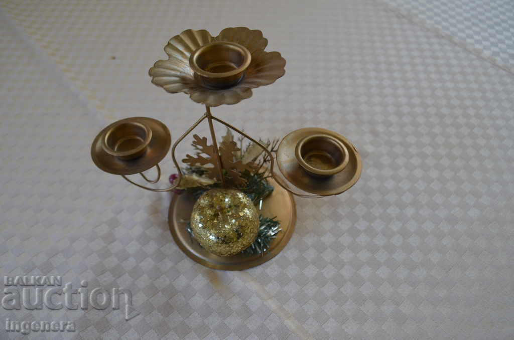 CANDLE, METAL WITH DECORATION - 5 CANDLE, METAL WITH DECORATION - 5