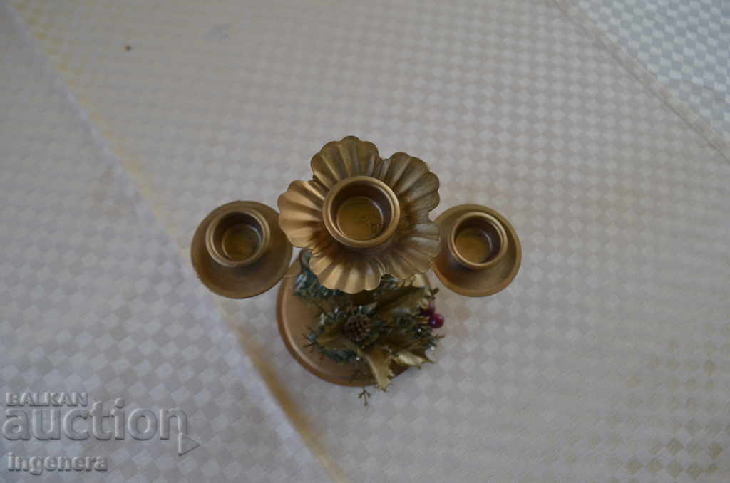 CANDLE, METAL WITH DECORATION - 6 CANDLE, METAL WITH DECORATION - 6