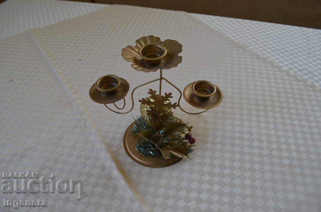 CANDLE, METAL WITH DECORATION - 7 CANDLE, METAL WITH DECORATION - 7