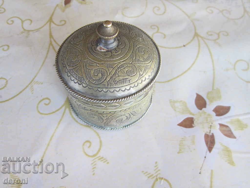 Османска бронзова кутия гравюри - 7 Османска бронзова кутия гравюри - 7