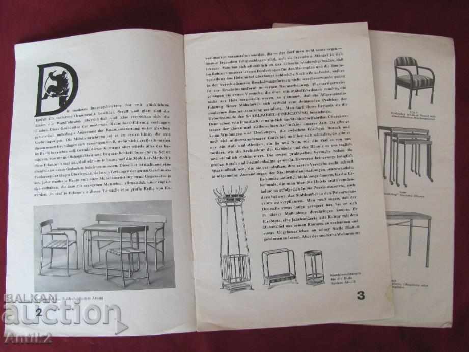 Auction  30 Art Deco Advertising Catalog Furniture STAHL UBERALL