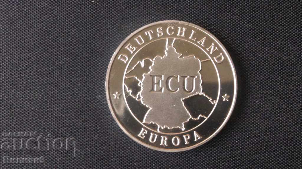 ECU Germany 1992. "Freedom of the right to unity"
